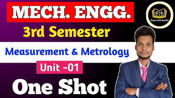 Measurement & Metrology  UNIT 01 One Shot || Bteup 3rd Sem Mechanical 2025 || Basic Of Metrology ||