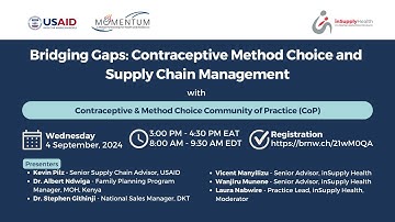 Bridging Gaps: Contraceptive Method Choice and Supply Chain Management.