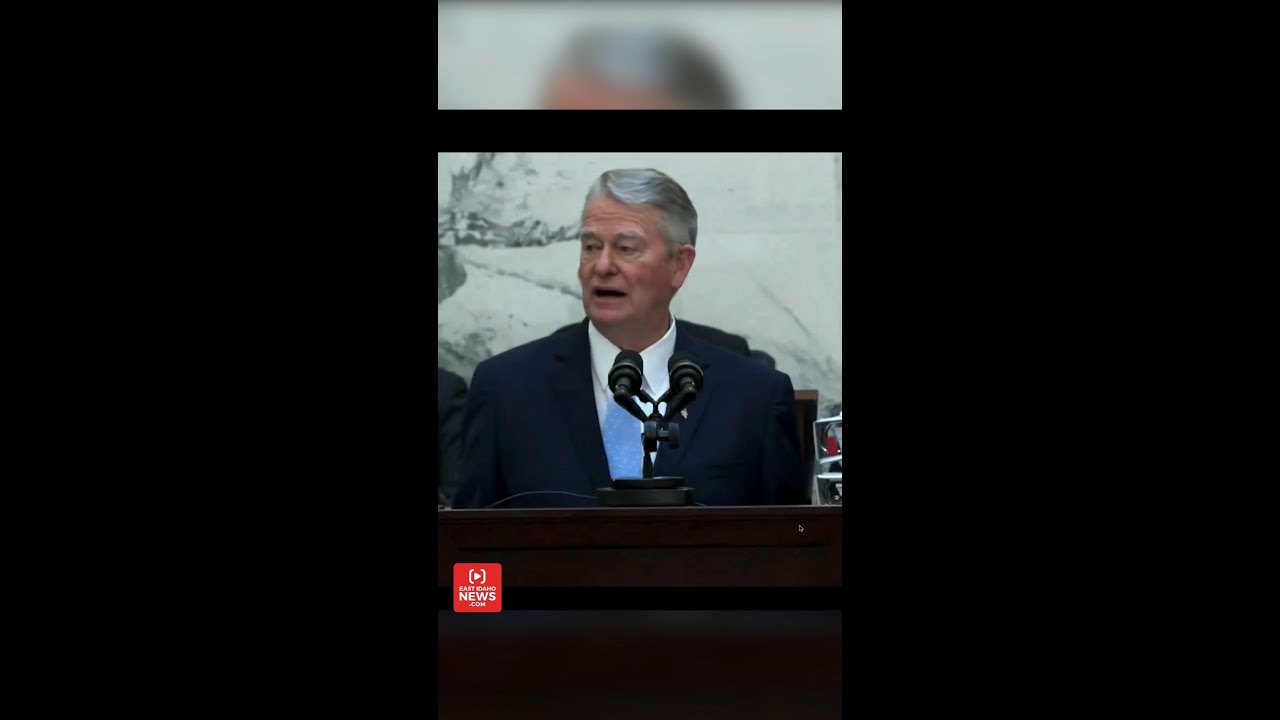 Gov. Brad Little works a “6-7” joke into Monday’s State of the State address