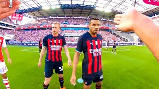 Vücut kamerası ile saha içinde ilk maç | Body camera in football Milan - Köln