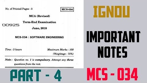 MCS - 034 Important Notes