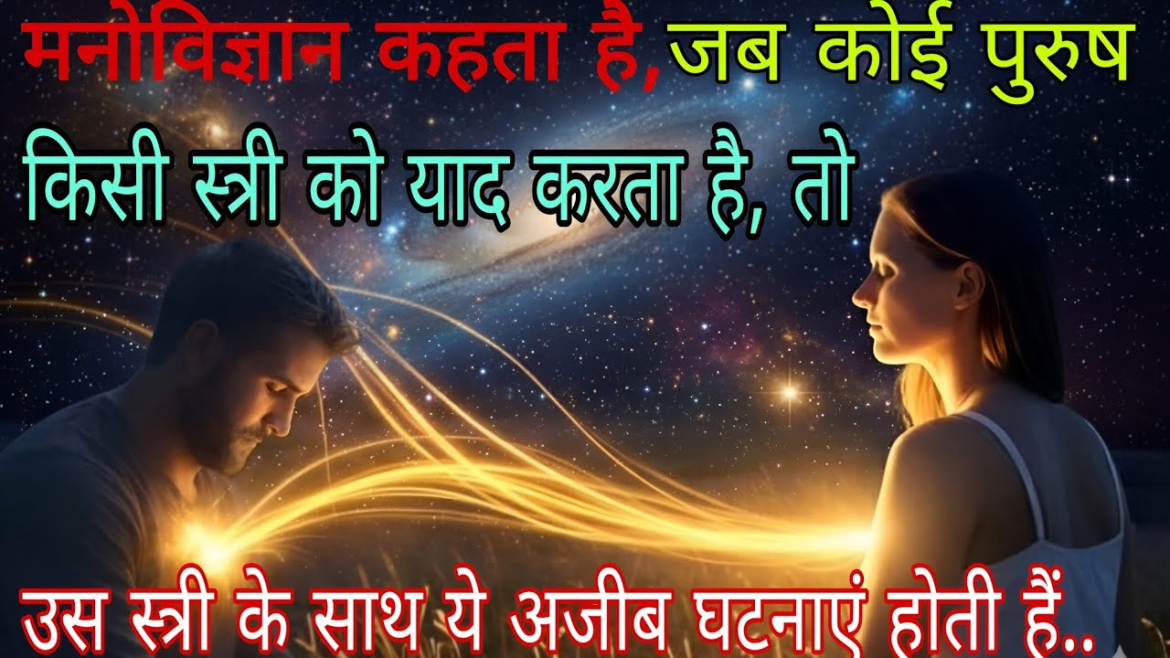 मनोविज्ञान कहता है — जब कोई पुरुष किसी स्त्री को गहराई से याद करता है, तो उस स्त्री के जीवन में #psy