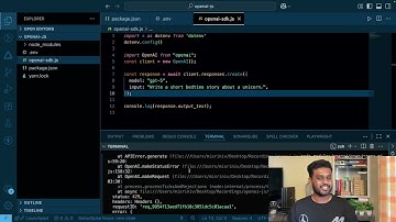 #01 Getting Started With OpenAI API in JavaScript | Handson Tutorial | Open AI SDK | Langchain JS