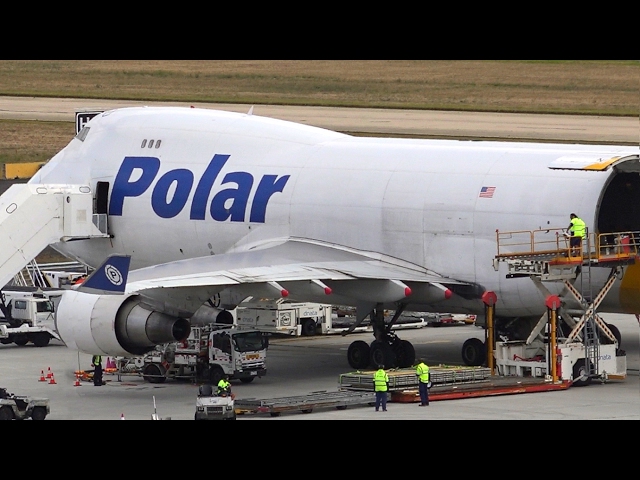 RARE Polar Air Cargo 747-400F Landing & Takeoff | DHL Hybrid