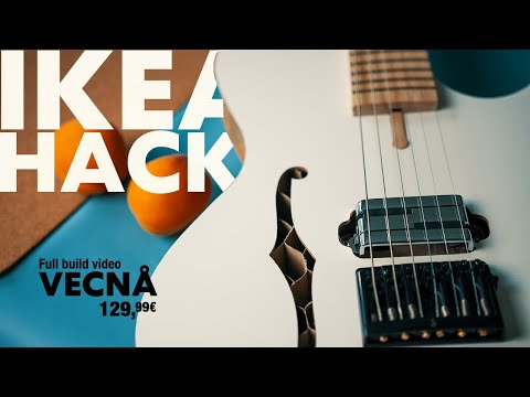 I made GUITAR out of IKEA products (wood, MDF, paper and glue)