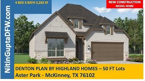 Denton Plan by Highland Homes in Aster Park in McKinney TX - Aster Park Model Home Tours