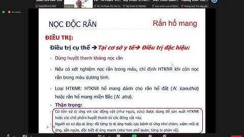ĐỘC CHẤT HỌC LÂM SÀNG(CHẤT ĐỘC ĐỘNG VẬT)
