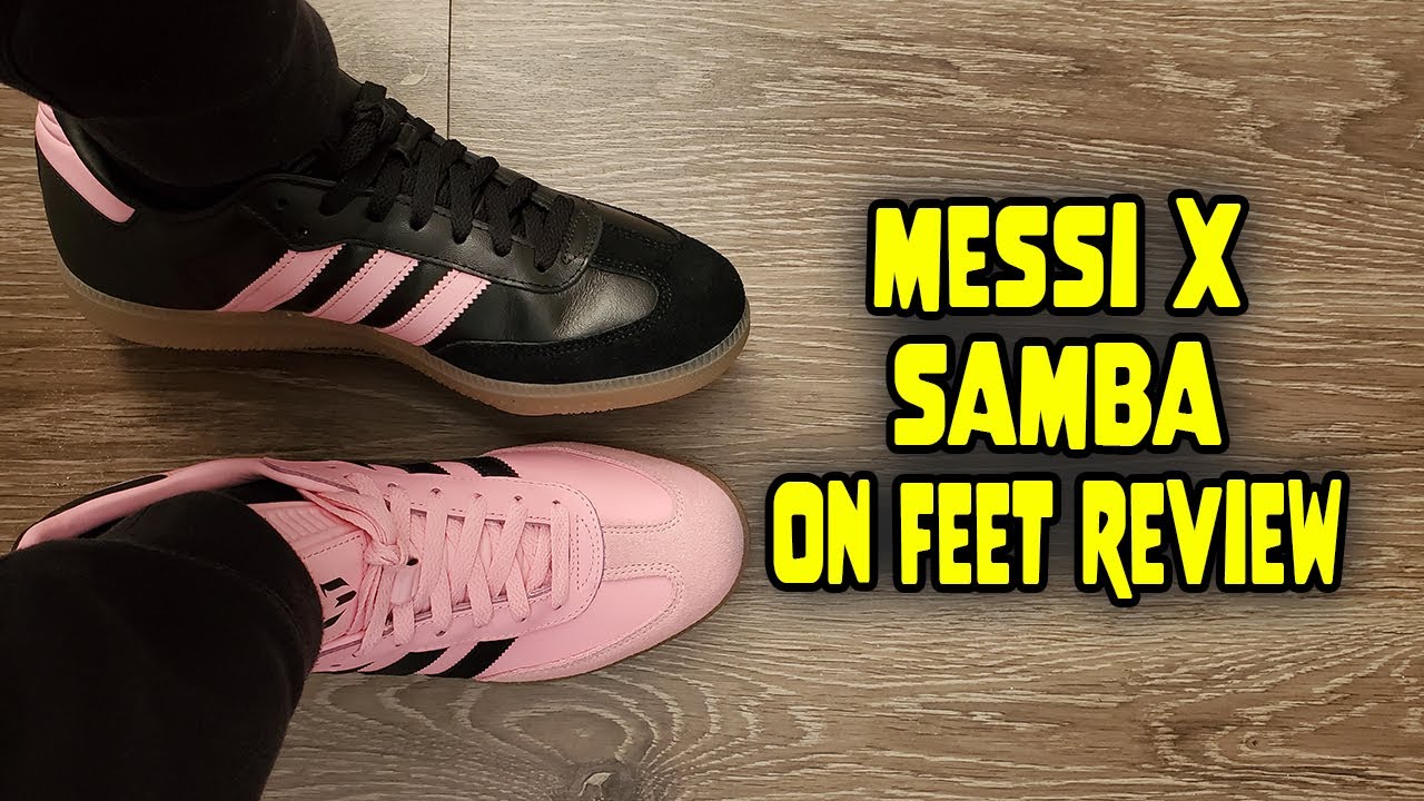 adidas x Inter Miami CF ☆ Samba Cleats ‘Lionel Messi’ Messi x Adidas Samba Miami On Feet Review (IH8157 | IH8158
