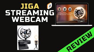 🎥 BEST WEBCAM 2021 with 60fps JIGA HD USB Streaming Web Camera 1080P Webcam Ring Light Microphone