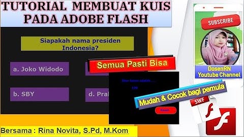 Tutorial Membuat Kuis Sederhana pada Adobe Flash || Tutorial Membuat Latihan pada Adobe Flash