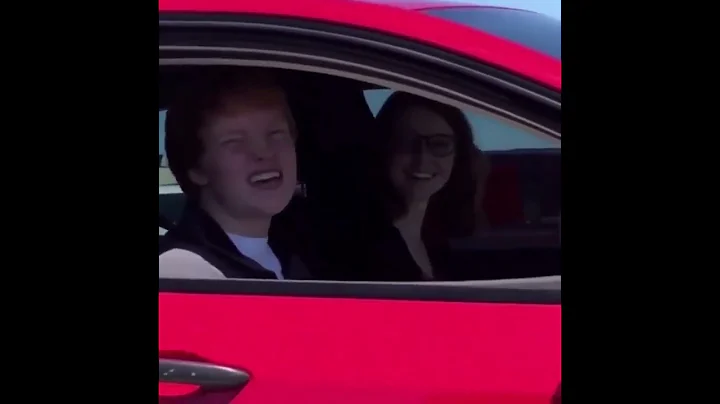 Kid Sings "Unwritten" in red car