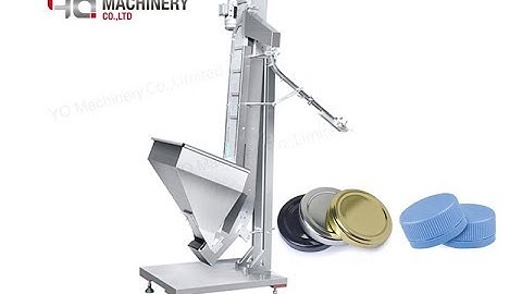 bottle cap elevator with lid sorting system