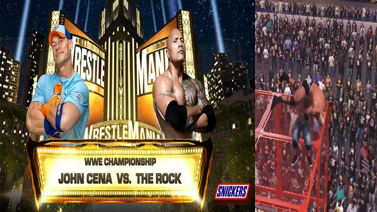 WWE 2K24 John Cena Vs The Rock Hell In A Cell Match For WWE ...