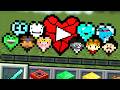 Minecraft but youtubers are hearts