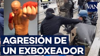 La brutal agresión de un exboxeador a un policía en las protestas de los 'chalecos amarillos'