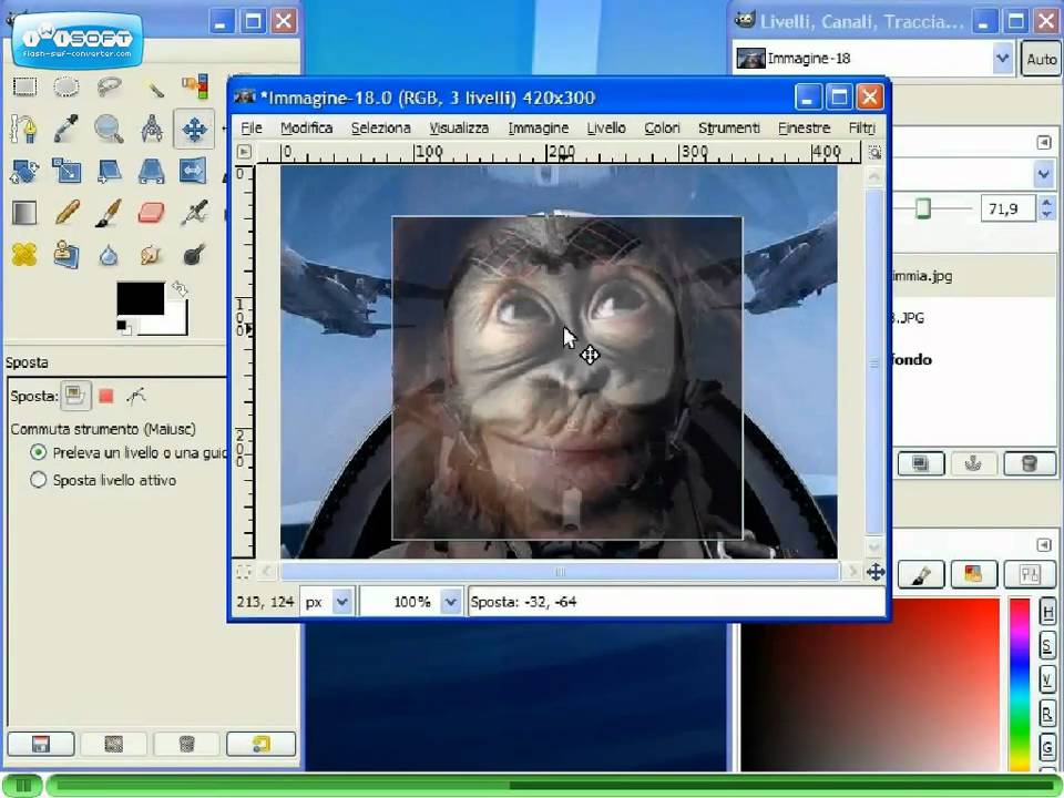 Gimp Videotutorial Italiano Parte 18 - Fotomontaggio - YouTube