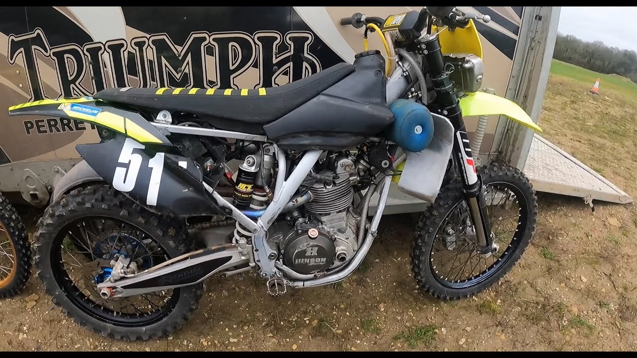 Fly on the Wall - BNH Triumph Motocross bike - First Session - YouTube