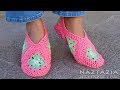 How to Crochet Granny Square Slippers - DIY Tutorial Soft Shoes Booties Bedroom Slipper for Adults