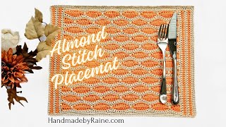 How to crochet Almond Stitch Placemat 🍽