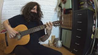 Video thumbnail of "Хоббит - песня гномов "Мглистые горы кавер на гитаре"