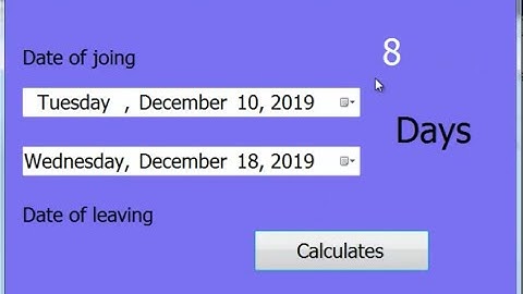 VB.net: get total days between two dates