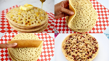 5 Min में बनाये ये सॉफ्ट जालीदार नाश्ता वो भी बिना तेल के |Moroccan pancakes- Baghrir/Crumpets/Appam