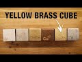 Casting a yellow brass cube  element cube collection