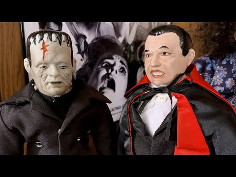 Dracula and Frankenstein Rene D. Lyon Co. dolls - Raymond Castile's Basement of Horror - S5, Ep.14