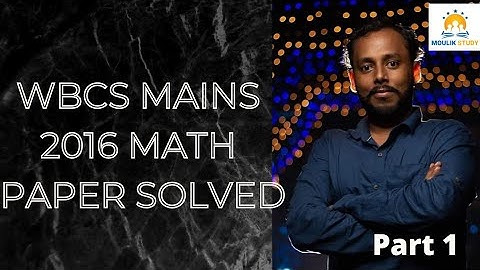 wbcs mains 2016 math solved