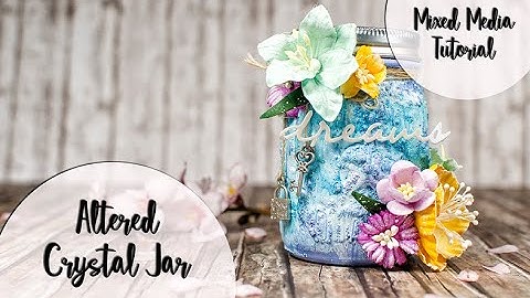 Mixed Media Altered Mini Jar