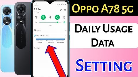 Oppo A78 5g mobile daily data usage setting | how to show daily use data in oppo a78 5g mobile