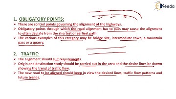Factors Controlling Alignment - Highway Planning and Development - Transportation Engineering - I