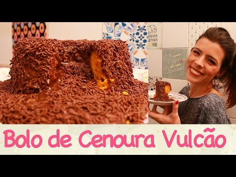 Como fazer BOLO de CENOURA VULCÃO | TPM, pra que te quero?