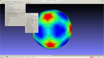 Laplacian smoothing and curvature map of icosphere