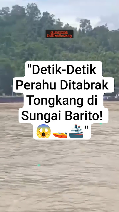 Detik-Detik Perahu Ditabrak Tongkang di Sungai Barito! 😱🚤🚢