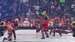 جولدبيرج "اخطر لحظة له" اظهر فيها خطورتة امام الجميع Goldberg Vs Kane l Lumberjack Match