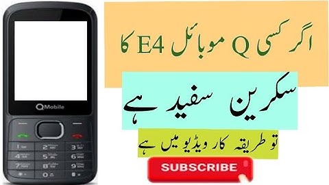 Qmobile E4 lcd  white problem