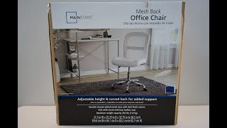 MAINSTAYS Mesh Back Office Chair | Assembly and Review
