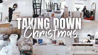 TAKING DOWN CHRISTMAS DECOR | 2024 CHRISTMAS DECOR TAKE DOWN | DECORATING FOR THE NEW YEAR 2024