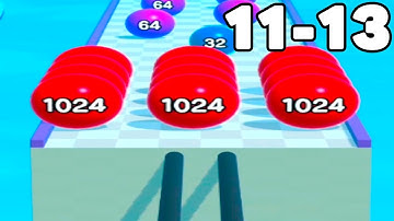 BALL RUN 2048 gameplay All Levels Gameplay Android,ios (Level 11-13)