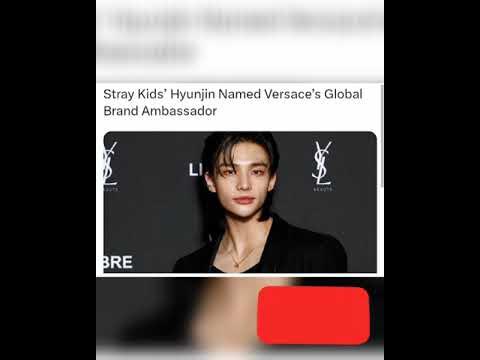 Versace announces Hyunjin from @realstraykids as Global Brand Ambassador.  “I'm so excited to be starting my Versace journey as a global…