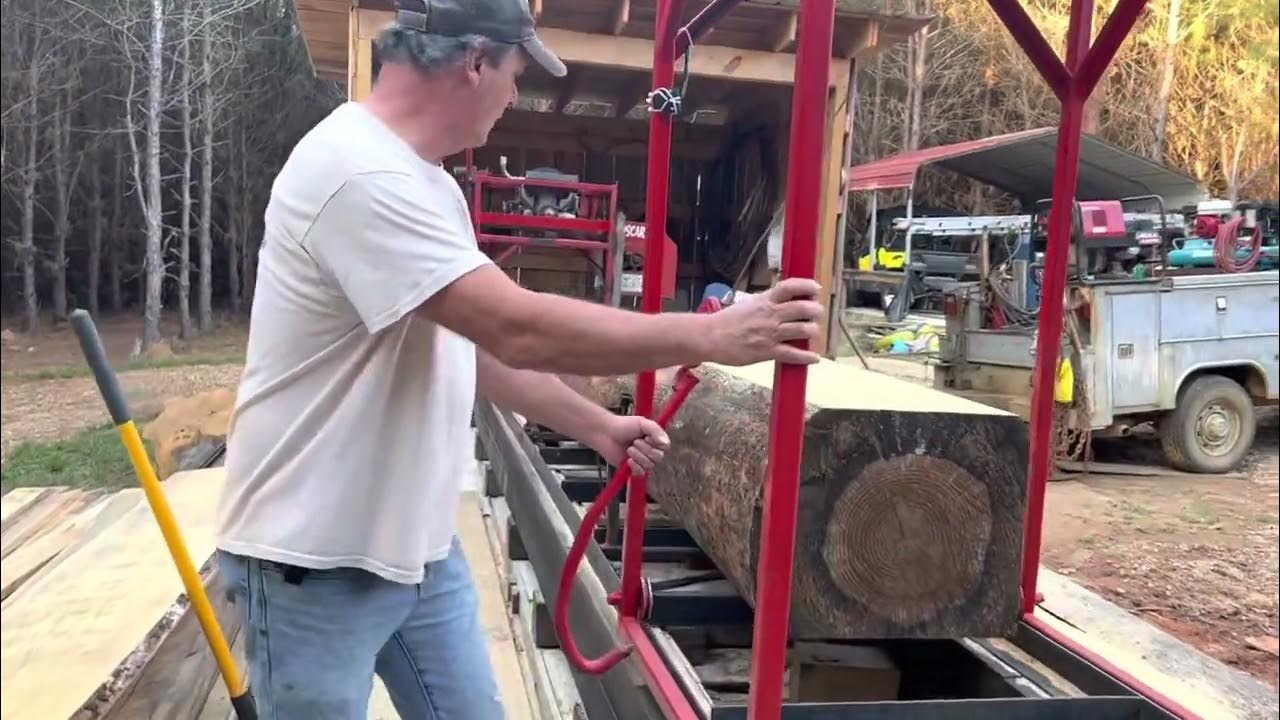 Homemade Log turner for my sawmill YouTube