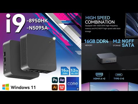 ミニPC Intel Core i5-9500T Windows11Pro Beelink Mini PC, Windows 11 Pro, Intel 12Th Gen N95, Black