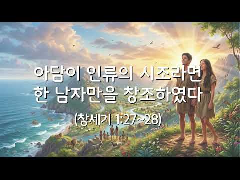 성서총회- [김노아목사님 말씀 오디오북 213화] 아담이 인류의 시조라면 한 남자만을 창조하였다 (창1:27-28)
