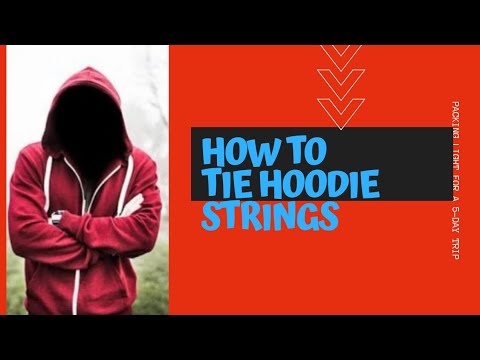 How to Tie hoodie strings.. - YouTube