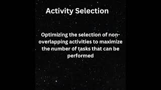Activity Selection