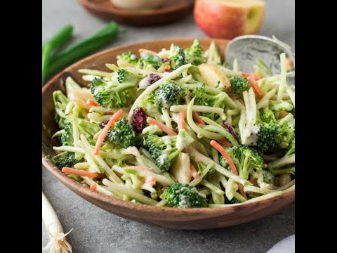 Broccoli Slaw Salad with Creamy No Mayo Dressing