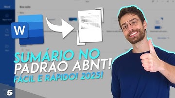 COMO FAZER O SUMÁRIO ABNT! FÁCIL E RÁPIDO! 2025!