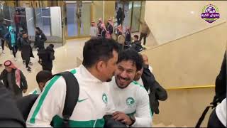 وصول المنتخب السعودي الى مقر اقامته في البصرة للمشاركة في خليجي 25.