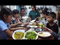 Lunch @ Sister&#39;s House - Bitter Gourd soup, Stir- Fry Vegetables, &amp; Tinny Salty Fishes.